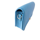 Imperfect Coach 38015 Turnlock Crossbody Glovetanned Leather - Azure Blue
