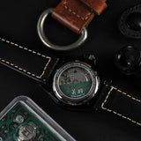 AG Collective The General San Guo Series Black Leather Strap Men Watch G 8040 SAN-GEN