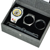 Infantry The Macross Roy Fokker Limited Edition Leather & Silicone Strap Men Watch MOD42-MAC-SET-Y-C