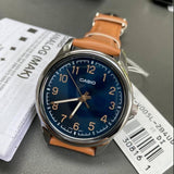 CASUAL ANALOG MTP-V005L-2B4UDF-P BROWN LEATHER MEN WATCH