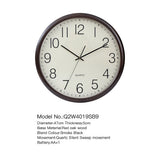 Mapple Leaf Noir Oak Silent Wall Clock – Smoke Black Model 4019#