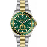 Invicta Pro Diver Green Dial Two-Tone Stainless Steel Strap Men's Watch 47129