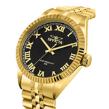 Invicta Specialty Black Dial Gold Stainless Steel Strap Men's Watch - 47405