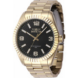 Invicta Specialty Black Dial Gold Stainless Steel Strap Men's Watch - 47458