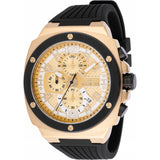 Invicta Racing Gold Dial Black Silicone Strap Men's Watch - Chronograph | 48165