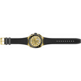 Invicta Racing Gold Dial Black Silicone Strap Men's Watch - Chronograph | 48165