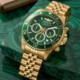 Invicta Pro Diver Green Dial Stainless Steel Strap Men's Watch - Chronograph | 48383