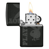 Zippo Matte Black Playboy Bunny #49342