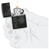 Zippo Matte Black Playboy Bunny #49342
