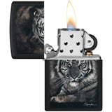 Zippo Spazuk Tiger Black Matte Lighter #49763