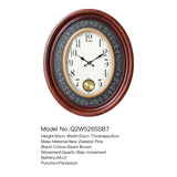 Mapple Leaf Windsor Oval Wall Clock – Steed Brown Model 5265#