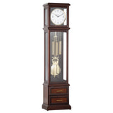 Mapple Leaf Hampton Classic 8-Rod Grandfather Clock – Stylish Grey / Chestnut Brown Model 6612