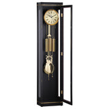 Mapple Leaf Montreux Slimline 3-Rod Grandfather Clock – Dark Black Model 6625