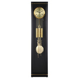 Mapple Leaf Montreux Slimline 3-Rod Grandfather Clock – Dark Black Model 6625
