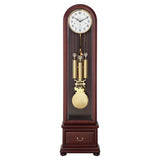 Mapple Leaf Oxford Arch 12-Rod Grandfather Clock – Bitter Chocolate / Rubus Red Model 6806