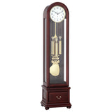 Mapple Leaf Oxford Arch 12-Rod Grandfather Clock – Bitter Chocolate / Rubus Red Model 6806