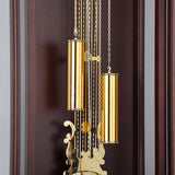 Mapple Leaf Kensington Arched 14-Day Grandfather Clock – Mahogany Brown Model 6817