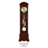 Mapple Leaf Kensington Arched Quartz Grandfather Clock – Mahogany Brown Model 6817