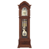 Mapple Leaf Chatsworth Classic 12-Rod Walnut Grandfather Clock – Walnut Brown Model 6826