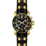Invicta Pro Diver Gold & Black Stainless Steel/Silicone Strap Men's Watch - 6981