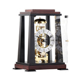 Mapple Leaf Horologist Skeleton Mechanical Table Clock – Dark Brown Model 8012#