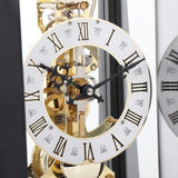Mapple Leaf Horologist Skeleton Mechanical Table Clock – Dark Brown Model 8012#