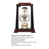 Mapple Leaf Horologist Skeleton Mechanical Table Clock – Dark Brown Model 8012#