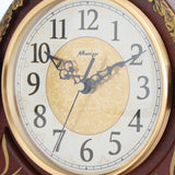 Mapple Leaf Imperial Crest Chime Mantel Clock – Mahogany Brown Model 8016#