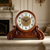 Mapple Leaf Baroque Heritage Mantel Clock – Mahogany Brown Model 8019#