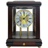 Mapple Leaf Regent Glass Mechanical Table Clock – Dark Brown Model 8020#