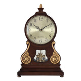 Mapple Leaf Versailles Carousel Chime Mantel Clock – Chestnut Brown Model 8021#