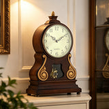 Mapple Leaf Versailles Carousel Chime Mantel Clock – Chestnut Brown Model 8021#