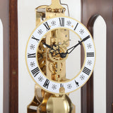Mapple Leaf Arcadia Hermle Mechanical Table Clock – Mahogany Brown Model 8026#