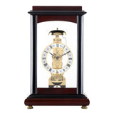 Mapple Leaf Pavilion Hermle Mechanical Table Clock – Dark Brown Model 8027#