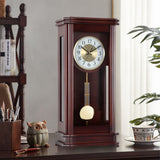 Mapple Leaf Regent Tall Chime Mantel Clock – Chestnut Brown Model 8031#