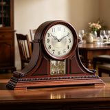 Mapple Leaf Belgrave Carousel Chime Mantel Clock – Chestnut Brown Model 8038#