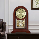 Mapple Leaf Heritage Carousel Chime Mantel Clock – Red Brown Model 8062R#