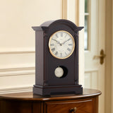 Mapple Leaf Oxford Pendulum Mantel Clock – Dark Brown Model 8065#