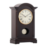 Mapple Leaf Oxford Pendulum Mantel Clock – Dark Brown Model 8065#