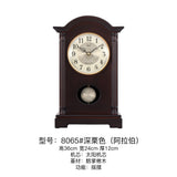 Mapple Leaf Oxford Pendulum Mantel Clock – Dark Brown Model 8065#
