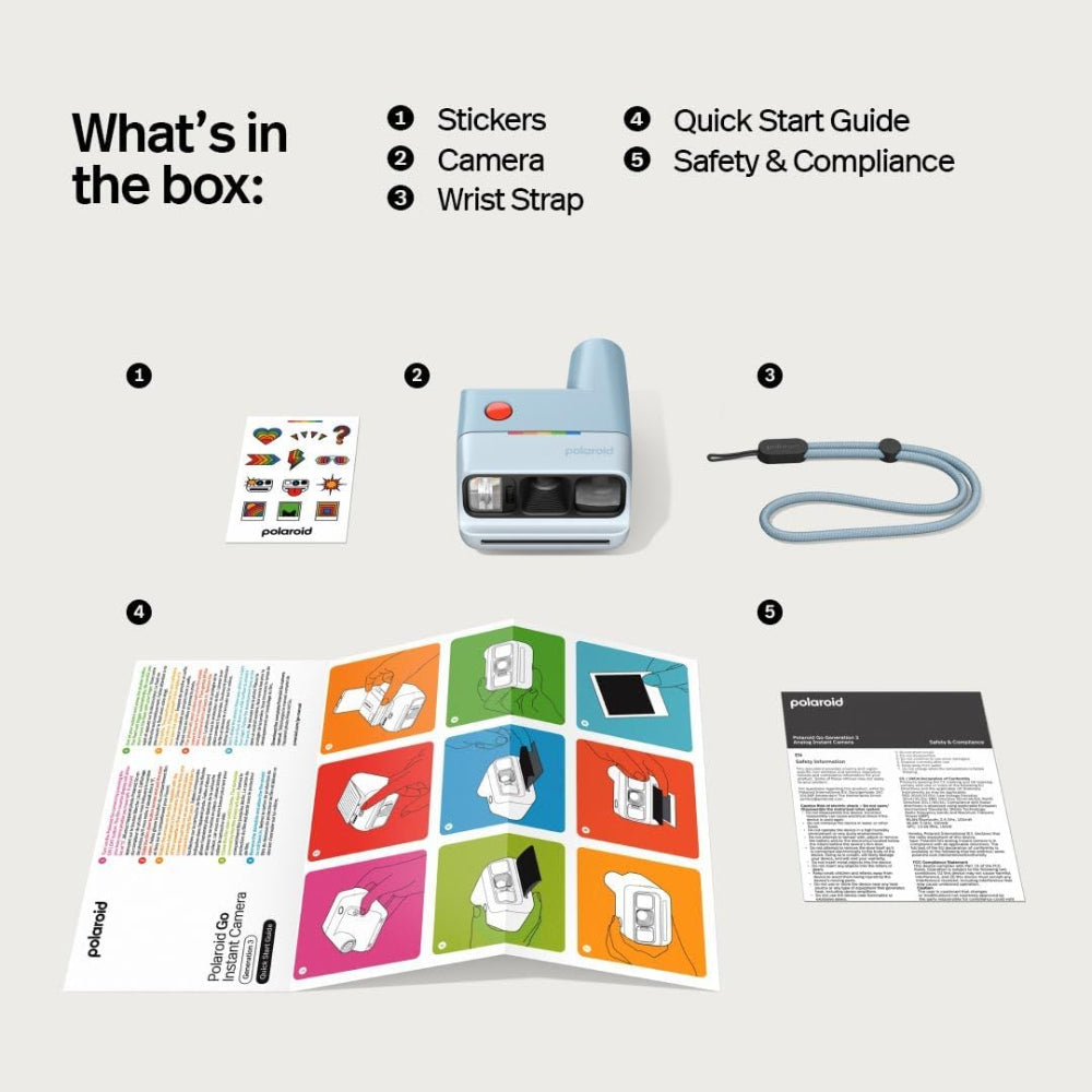 Polaroid Go Generation 3 - Mini Instant Film Camera - Light Blue Only Compatible with Go Film 9195