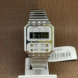 Casio General Vintage Digital Silver Stainless Steel Strap Unisex Watch A100WE-7BDF-P