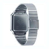 Casio General Vintage Digital Silver Stainless Steel Strap Unisex Watch A100WE-7BDF-P