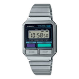 Casio General Digital Silver Stainless Steel Strap Unisex Watch A120WE-1A-P