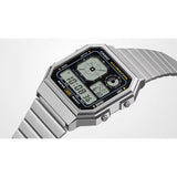 CASIO VINTAGE A130WE-P SERIES DIGITAL STEEL BRACELET STRAP WATCH