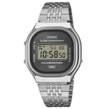 Casio General Digital Silver Stainless Steel Strap Unisex's Watch A140WE Series