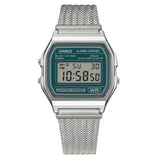 Casio Vintage Digital Stainless Steel Strap Unisex Watch A158WEM With P Series