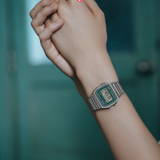 Casio Vintage Digital Stainless Steel Strap Unisex Watch A158WEM Series