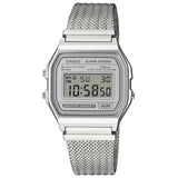 Casio Vintage Digital Stainless Steel Strap Unisex Watch A158WEM With P Series