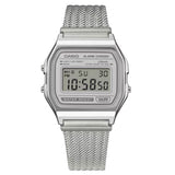 Casio Vintage Digital Stainless Steel Strap Unisex Watch A158WEM With P Series
